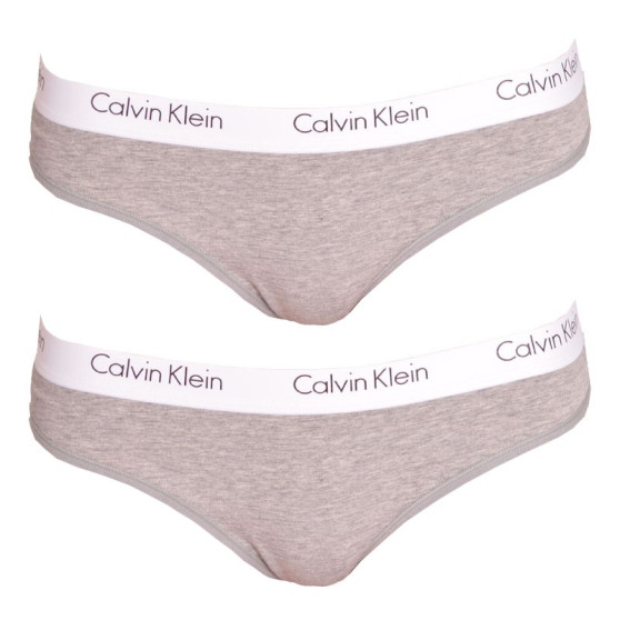 2PACK stringi damskie Calvin Klein szary (QD3583E-020)