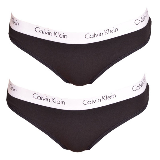 2PACK stringi damskie Calvin Klein czarny (QD3583E-001)