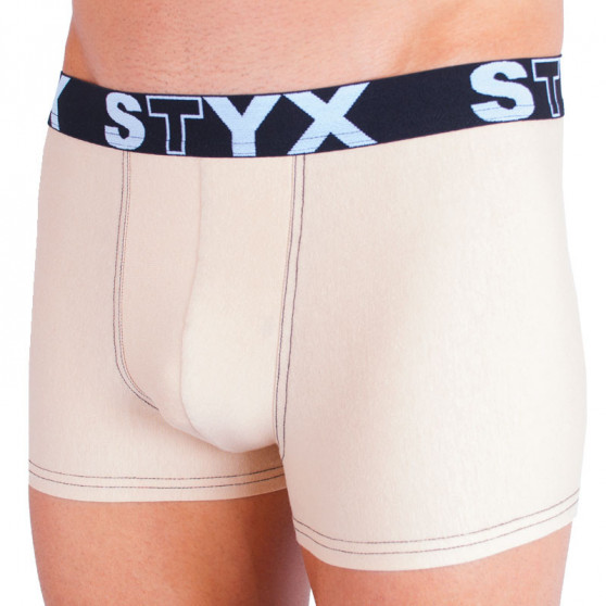 Bokserki męskie Styx sportowe elastyczne beżowe (G3)