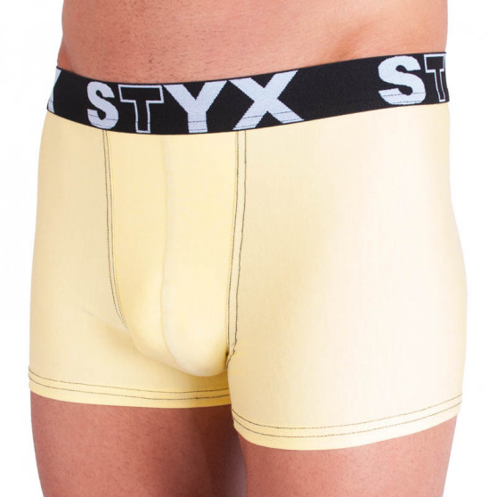 Bokserki męskie Styx sportowe elastyczne jasnożółte (G5)