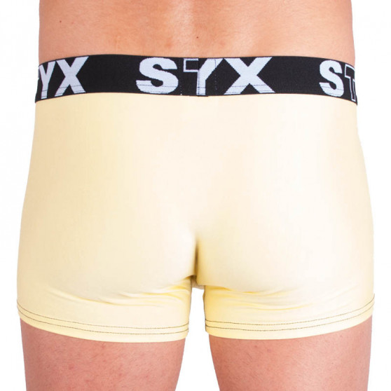 Bokserki męskie Styx sportowe elastyczne jasnożółte (G5)