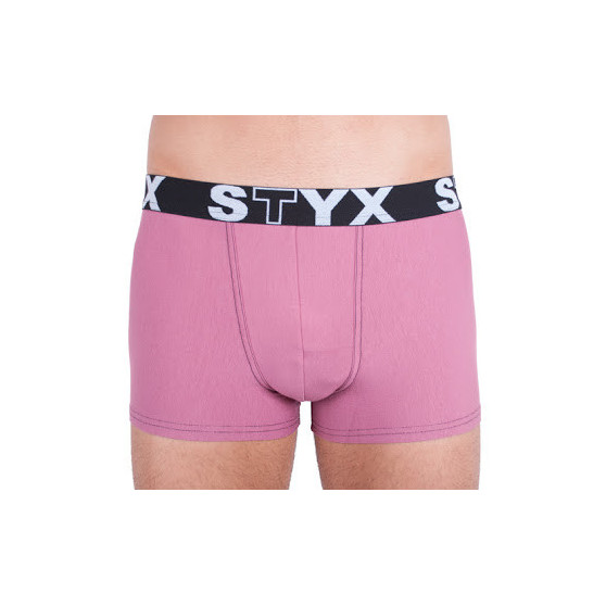 Bokserki męskie Styx sportowe z gumką w kolorze różowym (G9)