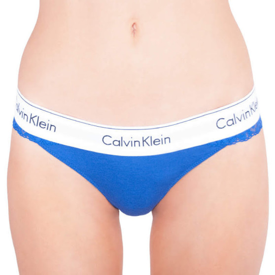 Stringi damskie Calvin Klein niebieski (QF4585E-PZ6)