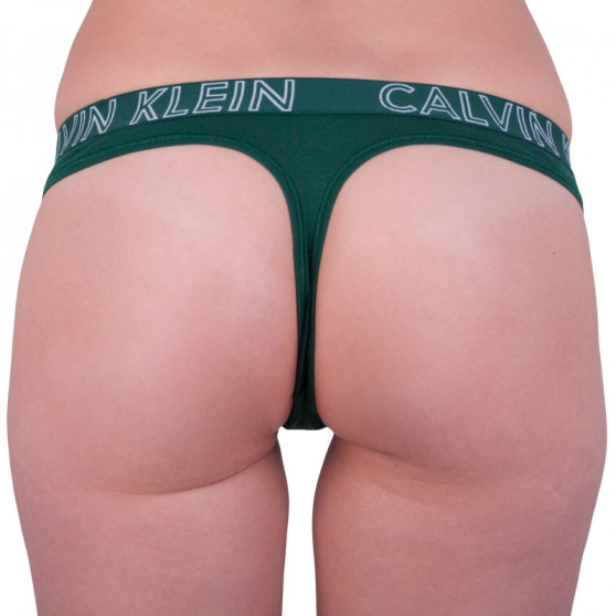 Stringi damskie Calvin Klein zielone (QD3636E-YG5)