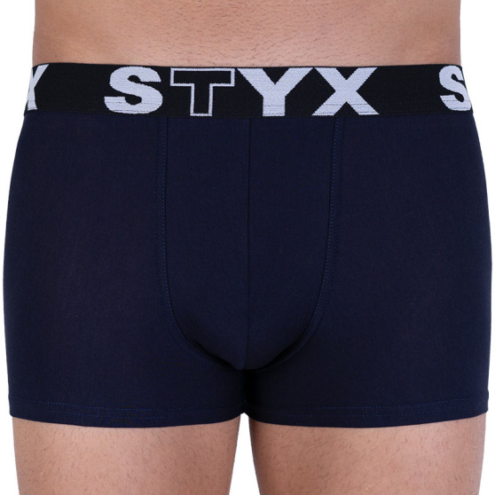 Bokserki męskie Styx sportowe elastyczne ciemnoniebieskie (G963)