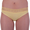 Damskie figi brazylijskie Calvin Klein żółte (QD3698E-HZY)