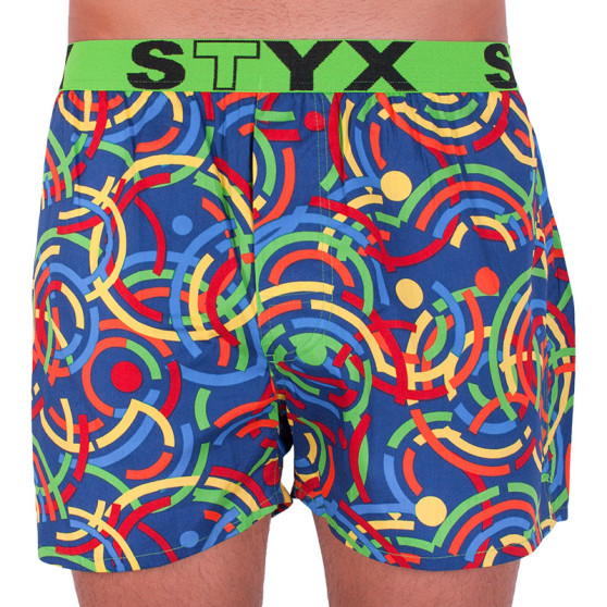Bokserki męskie Styx sportowe gumowe kolorowe (B659)
