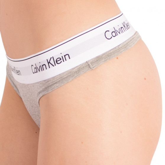 Stringi damskie Calvin Klein oversize szare (QF5117E-020)