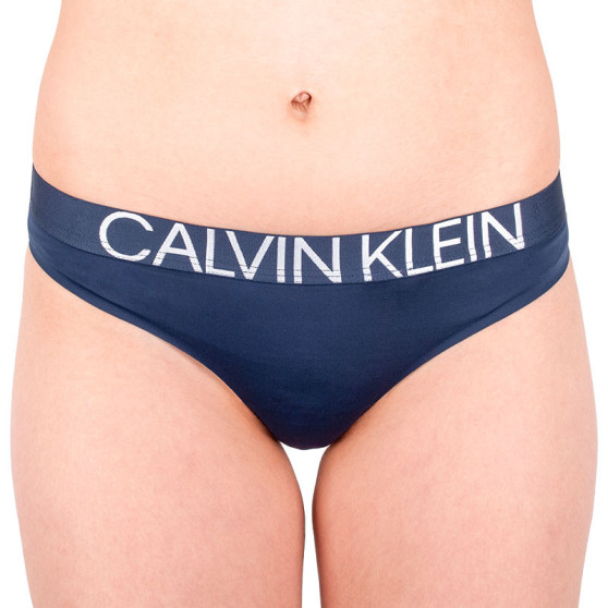 Stringi damskie Calvin Klein ciemnoniebieski (QF5184E-8SB)