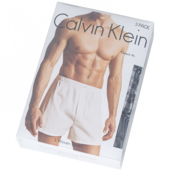 3PACK Bokserki męskie Calvin Klein classic fit wielokolorowe (U1732A-GGM)