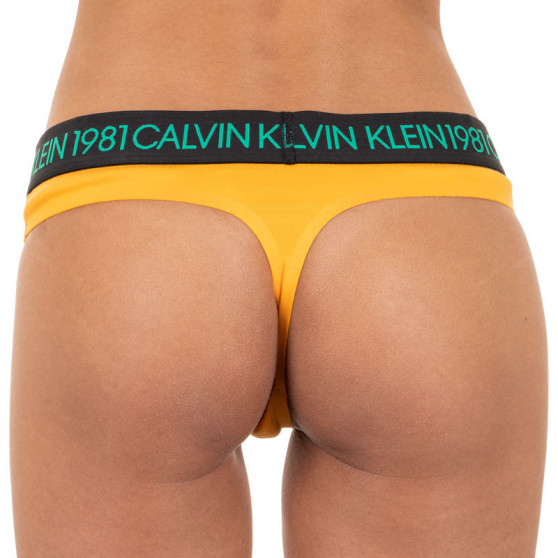 Stringi damskie Calvin Klein pomarańczowe (QF5448E-1ZK)