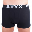 Bokserki męskie Styx sportowe elastyczne ponadwymiarowy czarne (R960)