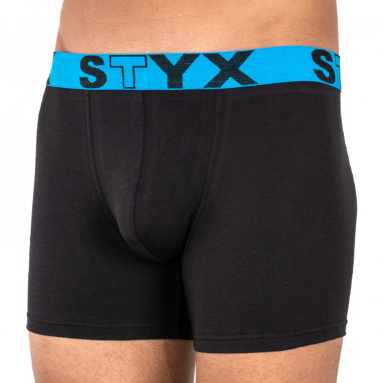 Bokserki męskie Styx długie sportowe elastyczne czarne (U966)