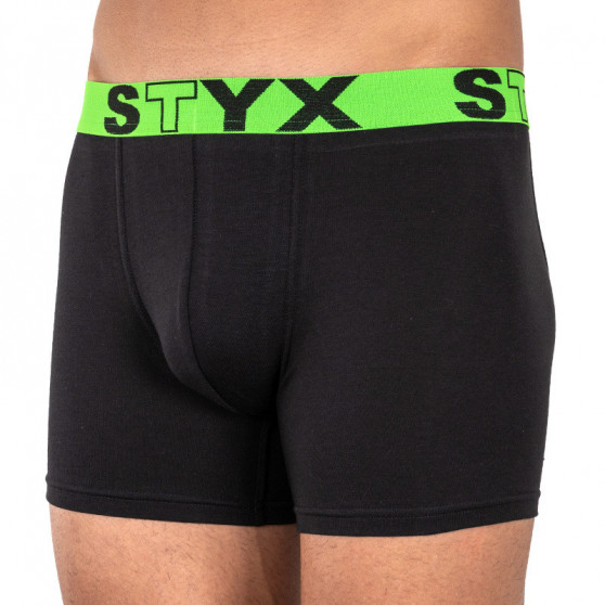 Bokserki męskie Styx długie sportowe elastyczne czarne (U965)
