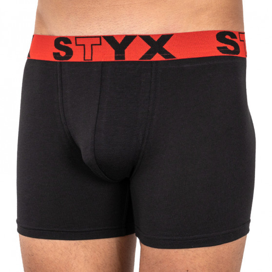 3PACK bokserki męskie Styx długie sportowe elastyczne czarne (U9646566)