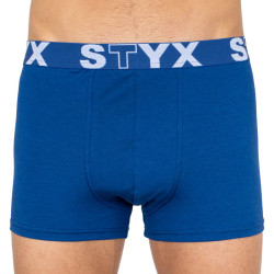 Bokserki męskie Styx sportowe elastyczne ponadwymiarowy ciemnoniebieskie (R968)