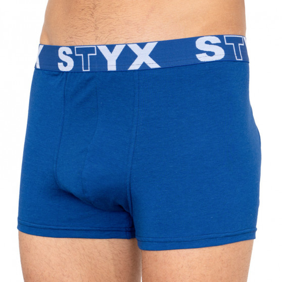 Bokserki męskie Styx sportowe elastyczne ponadwymiarowy ciemnoniebieskie (R968)