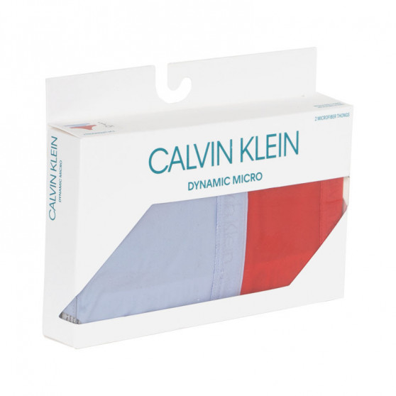 2PACK stringi damskie Calvin Klein wielokolorowe (QD3695E-XCC)