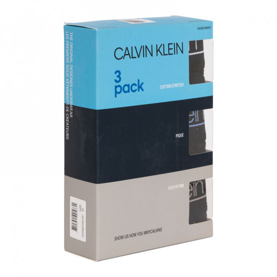 3PACK bokserki męskie Calvin Klein czarny (NB2008A-001)
