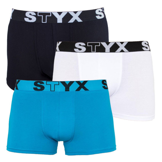 3PACK bokserki męskie Styx sportowe elastyczne wielokolorowe (G960691061)
