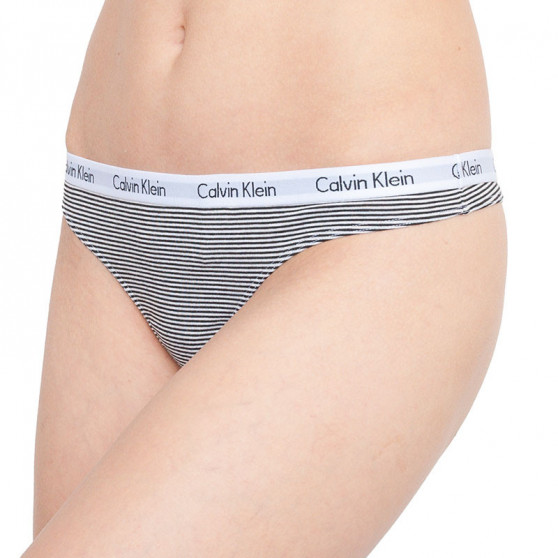 3PACK stringi damskie Calvin Klein wielokolorowe (QD3587E-QT6)