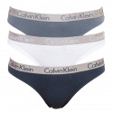 3PACK stringi damskie Calvin Klein wielokolorowe (QD3590E-CZ3)
