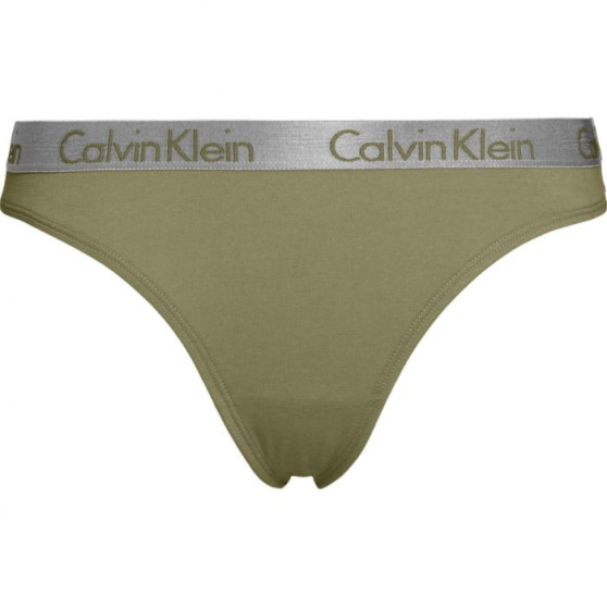 Stringi damskie Calvin Klein khaki (QD3539E-5TF)