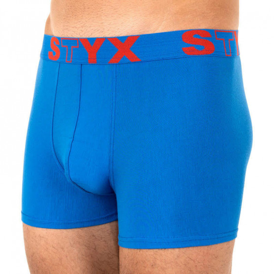 Bokserki męskie Styx guma sportowa ponadwymiarowy niebieski (R967)