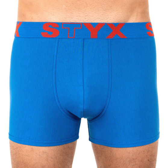 Bokserki męskie Styx guma sportowa ponadwymiarowy niebieski (R967)