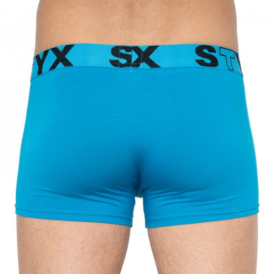 Bokserki męskie Styx sportowe elastyczne oversize jasnoniebieskie (R969)