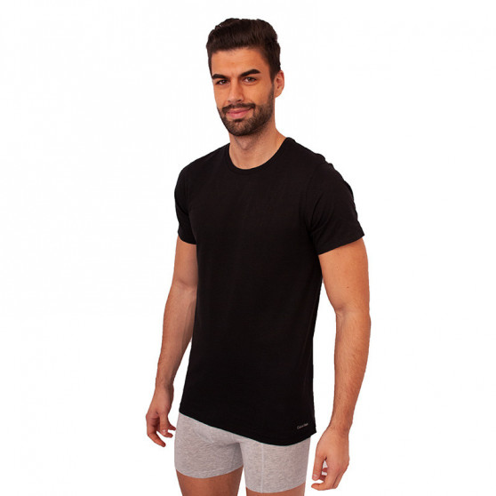 3PACK t-shirt męski Calvin Klein czarny (NB4011E-001)