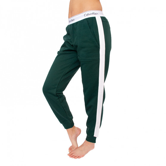Damskie spodnie dresowe Calvin Klein zielone (QS6148E-CP2)