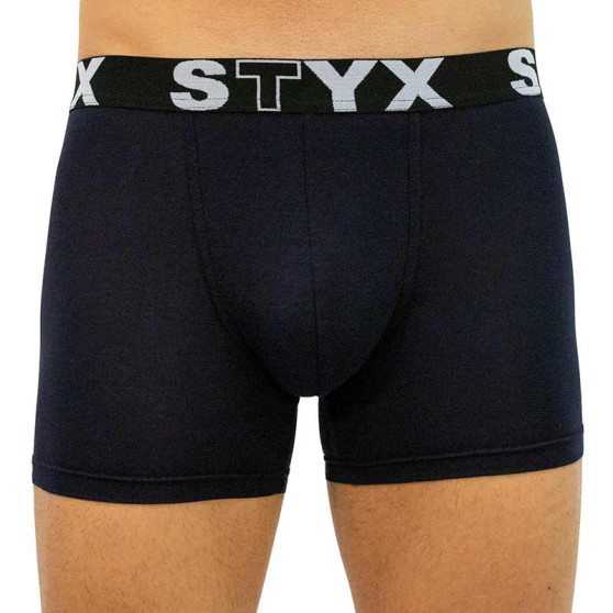 Bokserki męskie Styx długie sportowe elastyczne ciemnoniebieskie (U963)