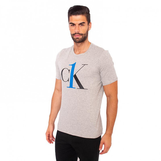 T-shirt męski CK ONE szary (NM1903E-YG4)