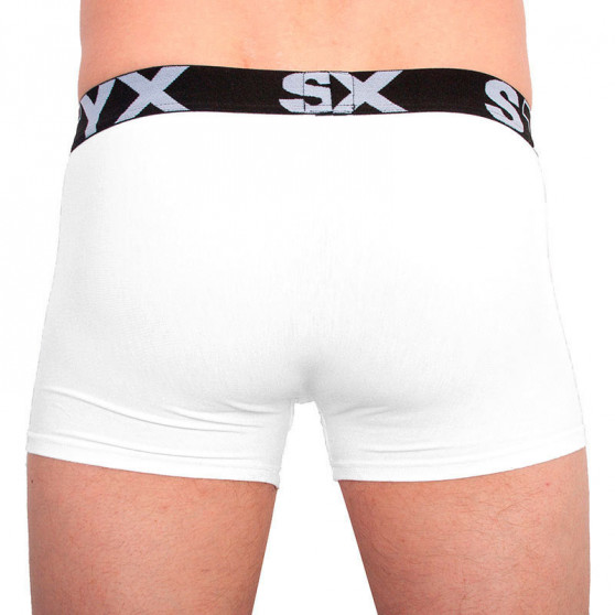 Bokserki męskie Styx sportowe elastyczne ponadwymiarowy białe (R1061)