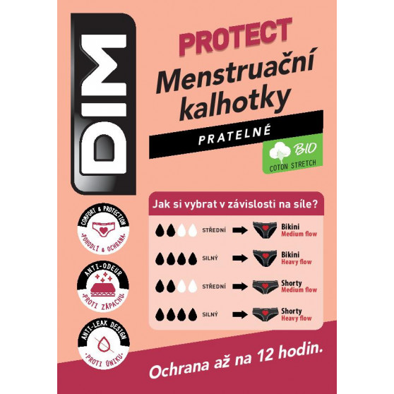 Majtki damskie DIM menstruacyjne czarne (D0AY7-0HZ)