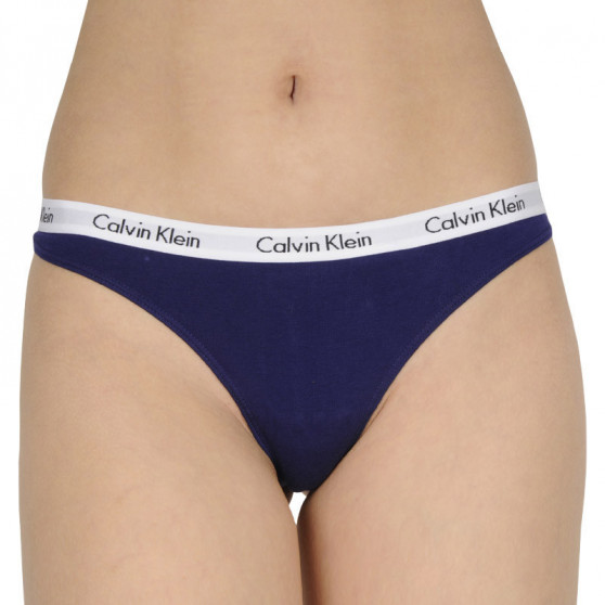 3PACK stringi damskie Calvin Klein wielokolorowe (QD3587E-T7V)