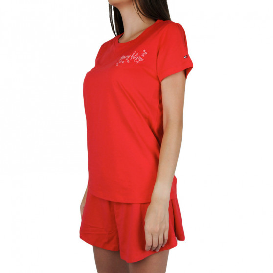 Piżama damska Tommy Hilfiger czerwona (UW0UW02977 0WD)