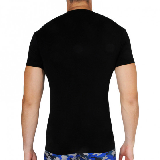 T-shirt męski Gino bamboo czarny (58006)