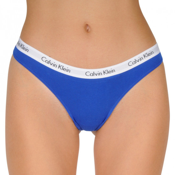 3PACK stringi damskie Calvin Klein ponadwymiarowyd wielokolorowe (QD3800E-W5N)
