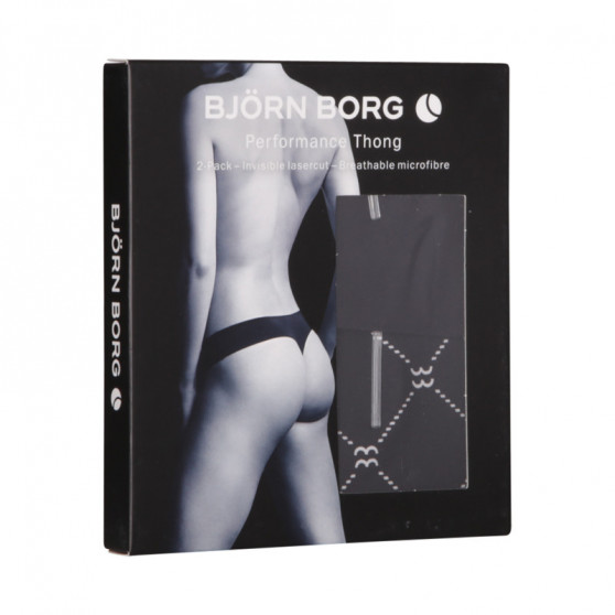 2PACK stringi damskie Bjorn Borg czarny (10000159-MP002)