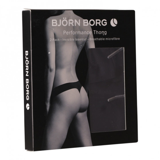 2PACK stringi damskie Bjorn Borg czarny (10000159-MP001)