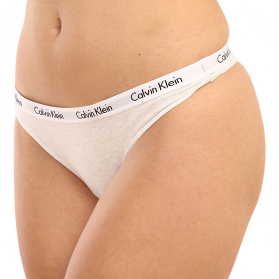 3PACK stringi damskie Calvin Klein wielokolorowe (QD3587E-W5A)