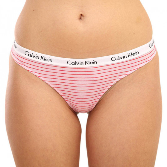 3PACK stringi damskie Calvin Klein wielokolorowe (QD3587E-W5A)