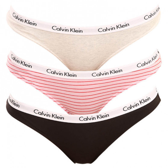 3PACK majtki damskie Calvin Klein oversize multicolour (QD3801E-W5A)