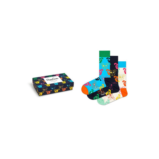 3PACK skarpetki Happy Socks Pudełko upominkowe z mieszanym psem (XDOG08-0100)