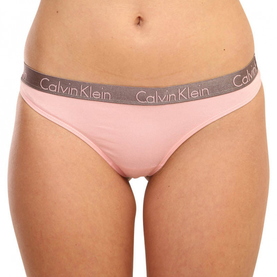 3PACK stringi damskie Calvin Klein wielokolorowe (QD3560E-W5E)