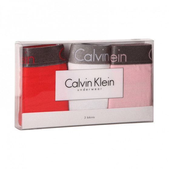 3PACK majtki damskie Calvin Klein wielokolorowe (QD3561E-W5E)