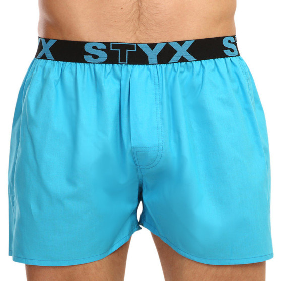 Bokserki męskie Styx sportowe elastyczne jasnoniebieskie (B969)