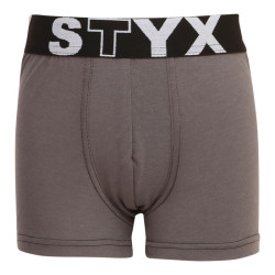 Bokserki dziecięce Styx sportowe elastyczne ciemnoszare (GJ1063)